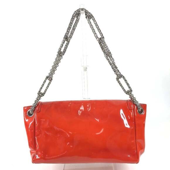 CHANEL Red Leather Logo Shoulder Bag - Picture 3 of 16
